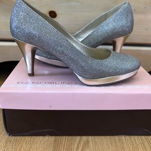 Ladies silver heels